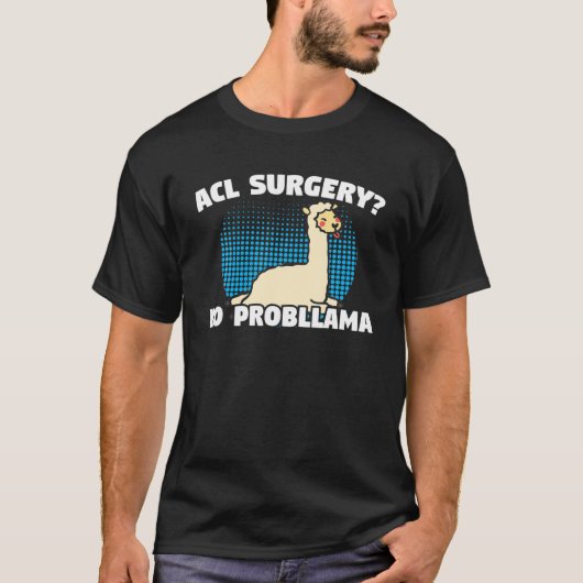 ACL chirurgische ingreep Recovery Llama chirurgisc T-shirt (Voorkant)