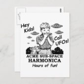 Acme Sub-Space Harmonica (roept UFO's) Briefkaart (Voorkant / Achterkant)