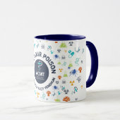 ACMT Kies uw gif blauwe tweetonkoffie Mok (Voorkant rechts)