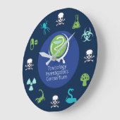 ACMT/ToxIC Tox-klok - Donkerblauw ontwerp 1 Grote Klok (Hoek)