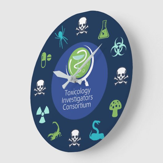ACMT/ToxIC Tox-klok - Donkerblauw ontwerp 1 Grote Klok (Hoek)