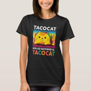 Aco Kat Vrouwen Mannen Jeugd Kinderen Omgekeerd Ge T-shirt