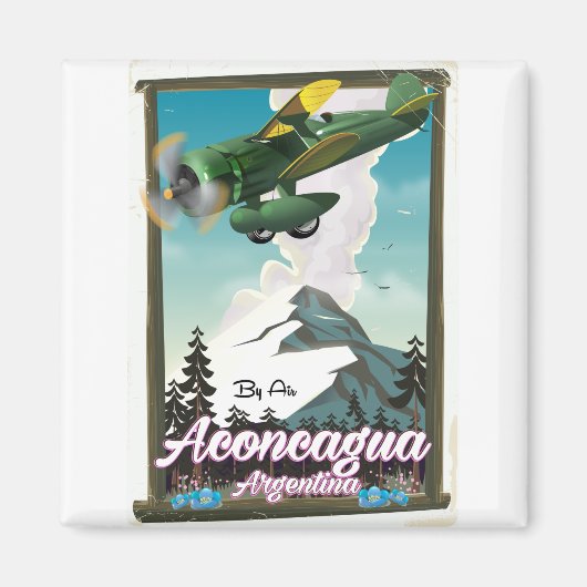 Aconcagua Argentinië reisposter Magneet (Voorkant)
