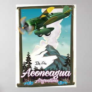 Aconcagua Argentinië reisposter Poster