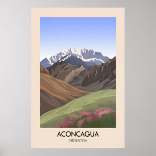 Aconcagua Argentinië Reisposter Poster