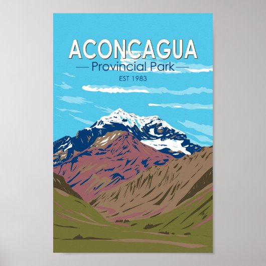 Aconcagua Provincial Park Argentinië Reizen  Poster (Voorkant)