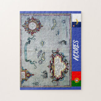 AÇORES Historical Map Jigsaw Puzzle Legpuzzel