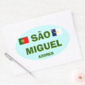 Açores - Sao Miguel Açores Sticker ovale (Enveloppe)