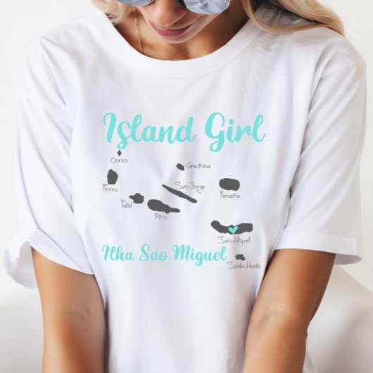 Açores, T-shirt fille de l'île portugaise