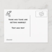 Acorn bruiloft bewaar de datum aankondigingskaart (Achterkant)