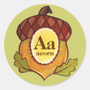 Acorn Een Machtige Eik In Voortgang Sticker
