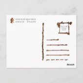 Acorn elf blaast naar dandelion briefkaart (Achterkant)