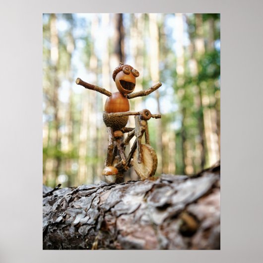 Acorn elf fietst zonder poster te houden (Voorkant)