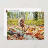 Acorn elf met een paddenstoel herfst briefkaart (Voorkant / Achterkant)