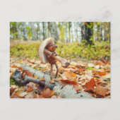 Acorn elf met een paddenstoel herfst briefkaart (Voorkant)