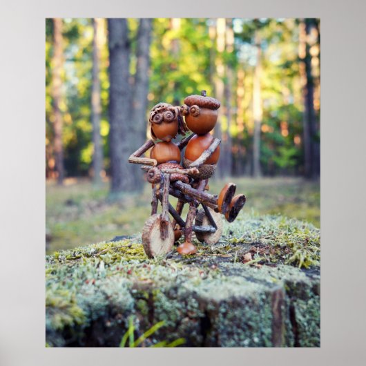 Acorn elf met zijn meisje op het poster (Voorkant)
