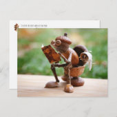 Acorn elf op het toilet briefkaart (Voorkant / Achterkant)