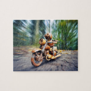 Acorn elf rider on the motorbike legpuzzel