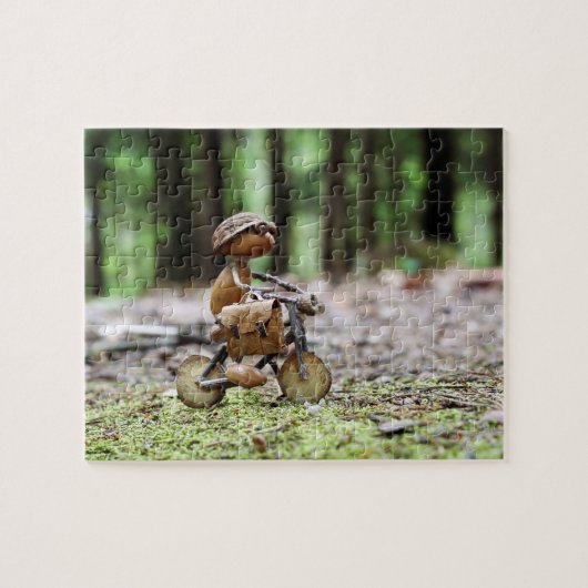 Acorn elf rider sur la moto pour travailler puzzle (Horizontal)