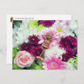 Acorn elves beauté dans les fleurs carte postale (Devant / Derrière)