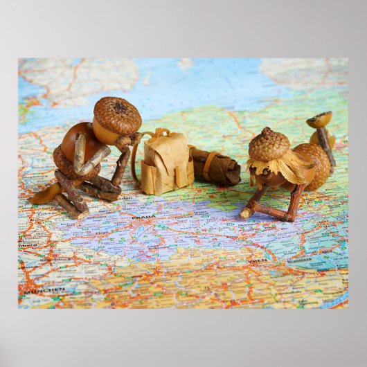 Acorn elves die een poster plannen (Voorkant)