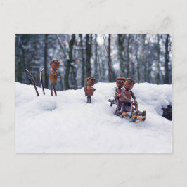 Acorn elves rijdt met het slib van het briefkaart