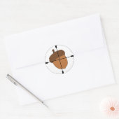 Acorn Hunter Ronde Sticker (Envelop)
