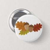 Acorn Leaves Ronde Button 5,7 Cm (Voorkant /achterkant)