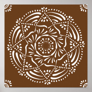 Acorn Mandala Poster