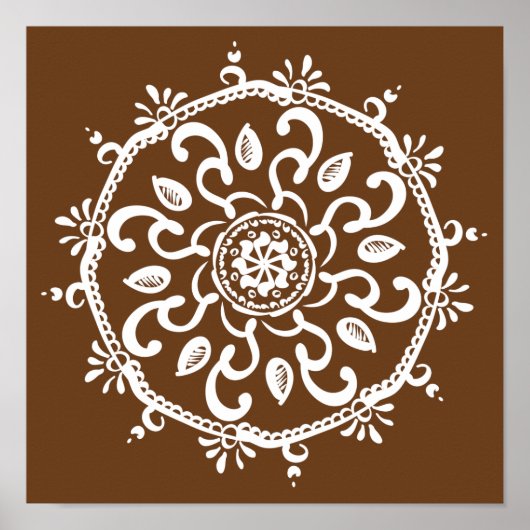Acorn Mandala Poster (Voorkant)