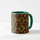 Acorn Oak leaf Checkerboard Mok (Voorkant rechts)