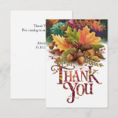 Acorn Pompoen Herfst Herfst Bedankkaart (Voorkant / Achterkant)