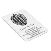 Acorn Rôti Squash Recette Magnet (Côté Droit)