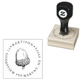 Acorn ROUND RETOURADRES Rubberstempel (Gestempeld)