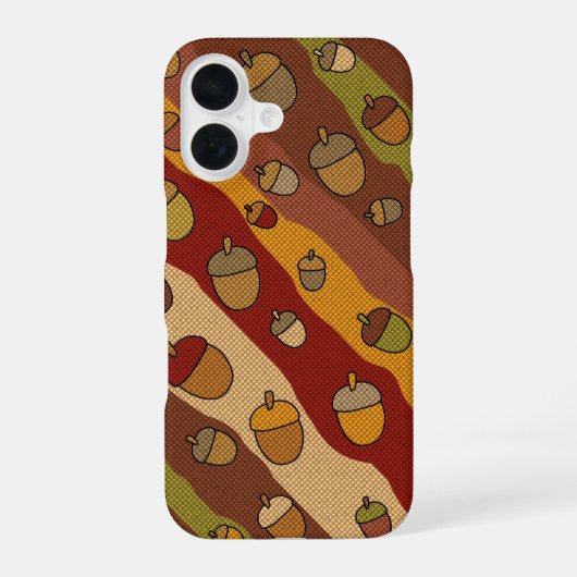 Acorn Stripes Pattern iPhone 16 Hoesje (Achterkant)