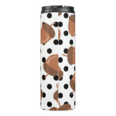 Acorn Zwart Stippen Herfst Y2K Patroon Thermosbeker (Achterkant)