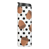 Acorn Zwart Stippen Herfst Y2K Patroon Thermosbeker (Geroteerd rechts)
