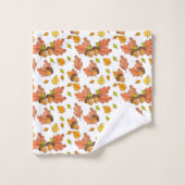 Acorns et feuilles d'automne (Gant de toilette)