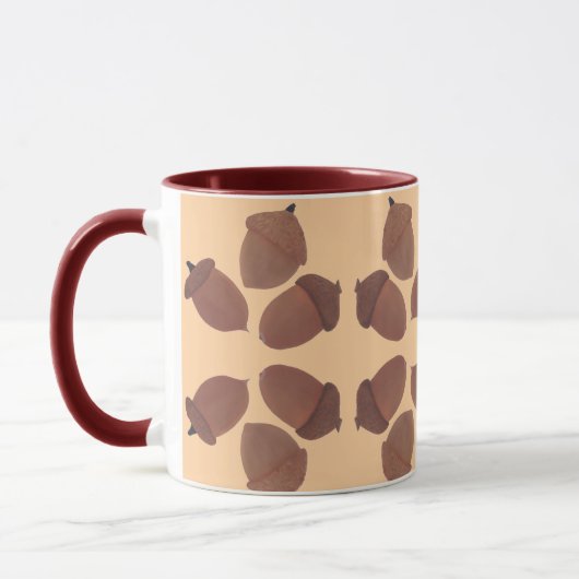 Acorns Pattern on Custom Mugs (Gauche)