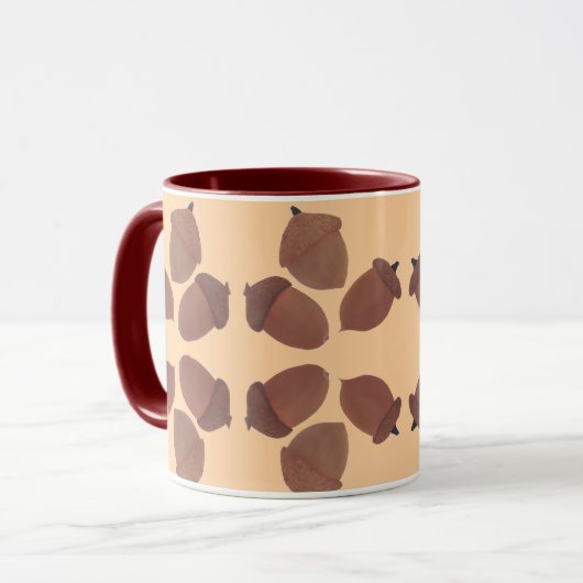 Acorns Pattern on Custom Mugs (Devant gauche)