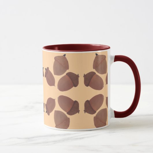Acorns Pattern on Custom Mugs Mok (Rechts)
