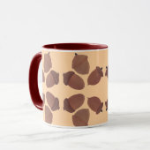 Acorns Pattern on Custom Mugs Mok (Voorkant links)