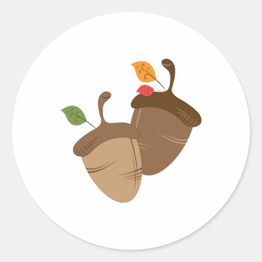 Acorns Ronde Sticker (Voorkant)