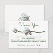 Acorns sur le Carte de remerciements de Twigs (Devant / Derrière)