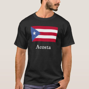 Acosta Puerto Ricaanse vlag T-shirt