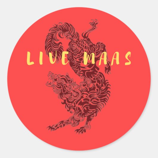 ACOTAR LIVE MAAS RONDE STICKER (Voorkant)