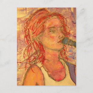 Acoustic Girl Briefkaart