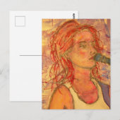 Acoustic Girl Briefkaart (Voorkant / Achterkant)