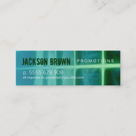 Acoustic Green Small Visitekaartje (Voorkant)