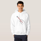 Acoustic Guitar Abstract Logo red Hoodie (Voorkant volledig)